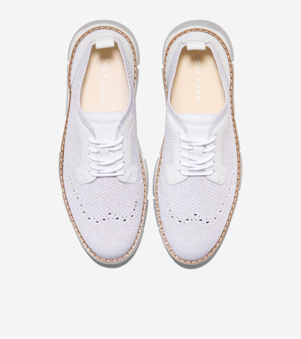 Women's ZERØGRAND Rella Stitchlite™ Oxfords-Harbor Mist-White