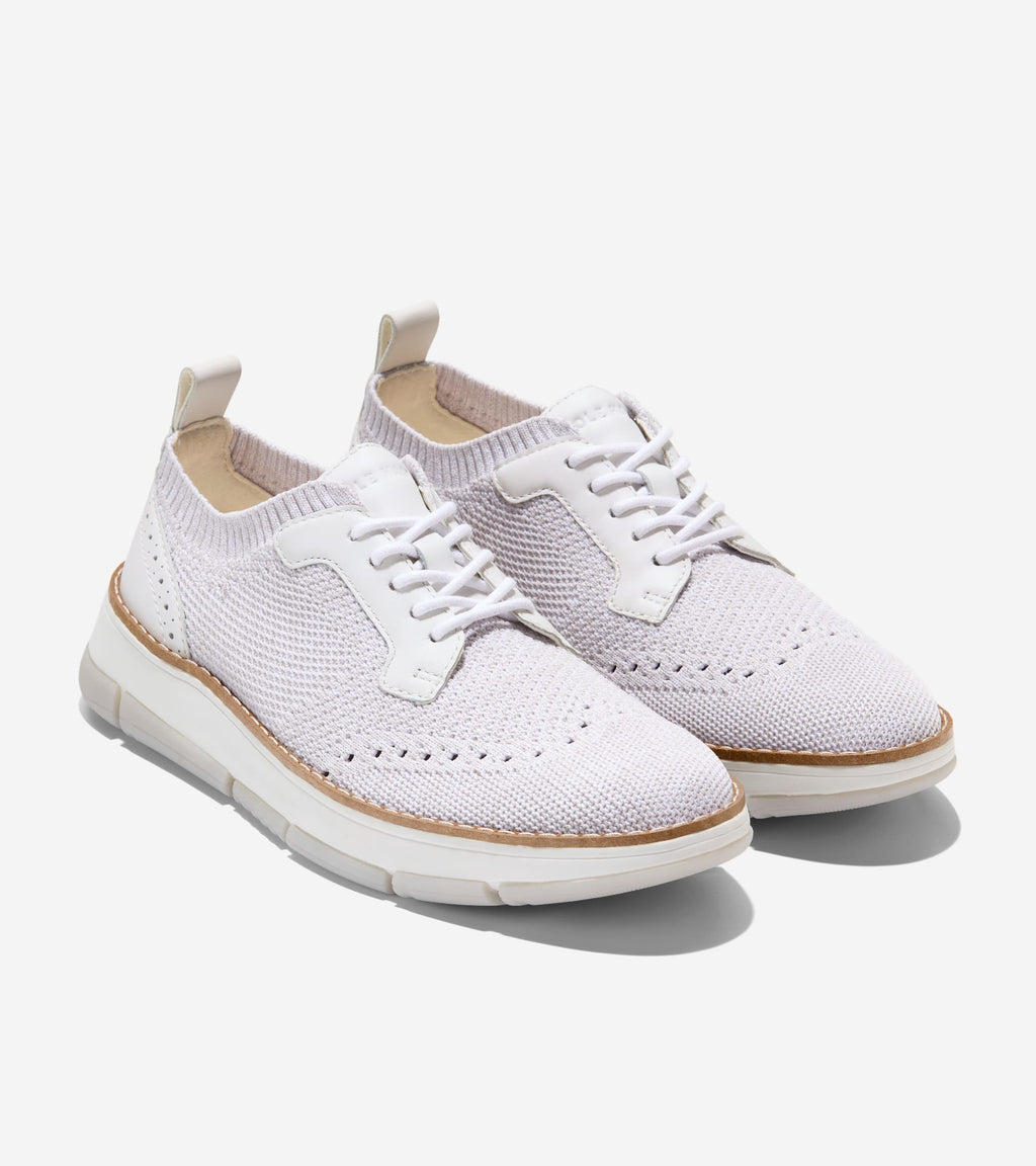 Women's ZERØGRAND Rella Stitchlite™ Oxfords-Harbor Mist-White