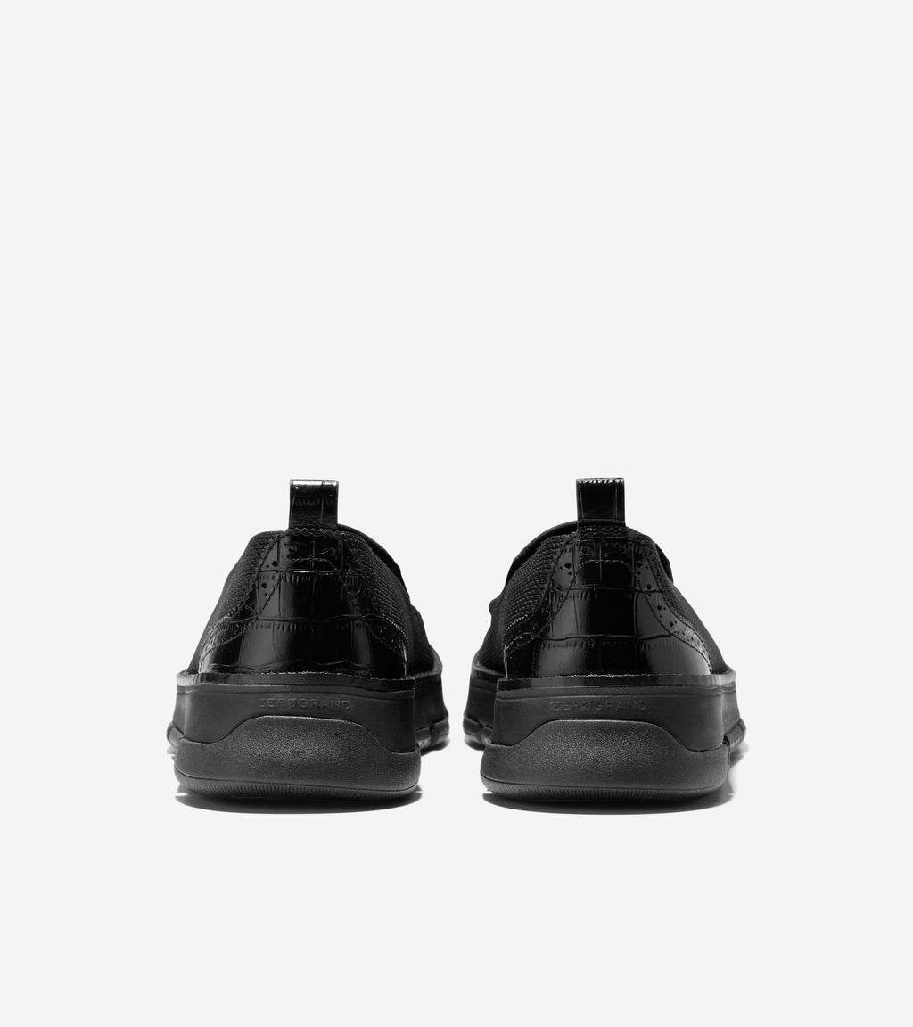 Women's ZERØGRAND Rella Stitchlite™ Venetian Loafers-Black-Croc Print