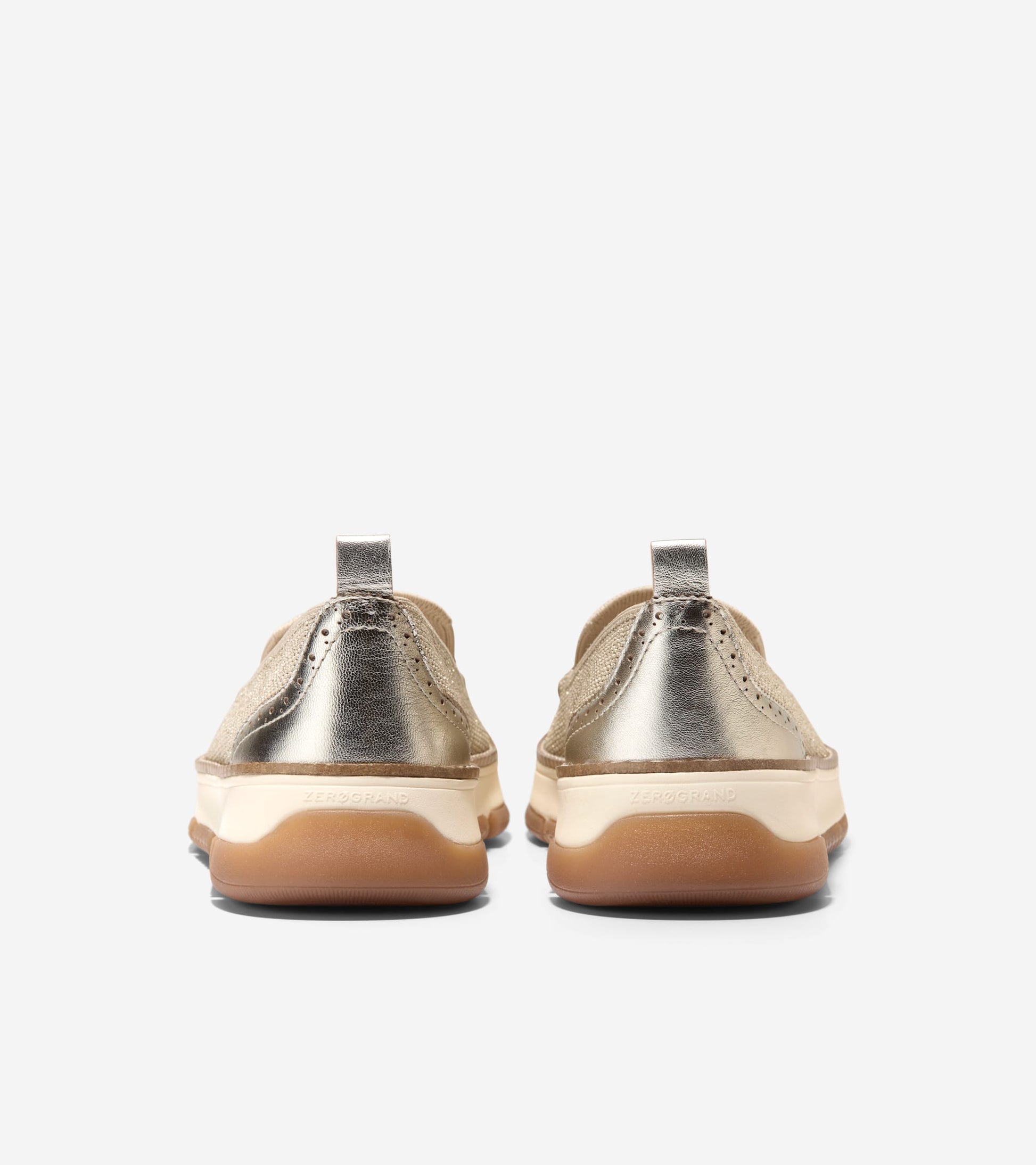 Women's ZERØGRAND Rella Stitchlite™ Venetian Loafers-Rye-Gold Metallic-Ivory