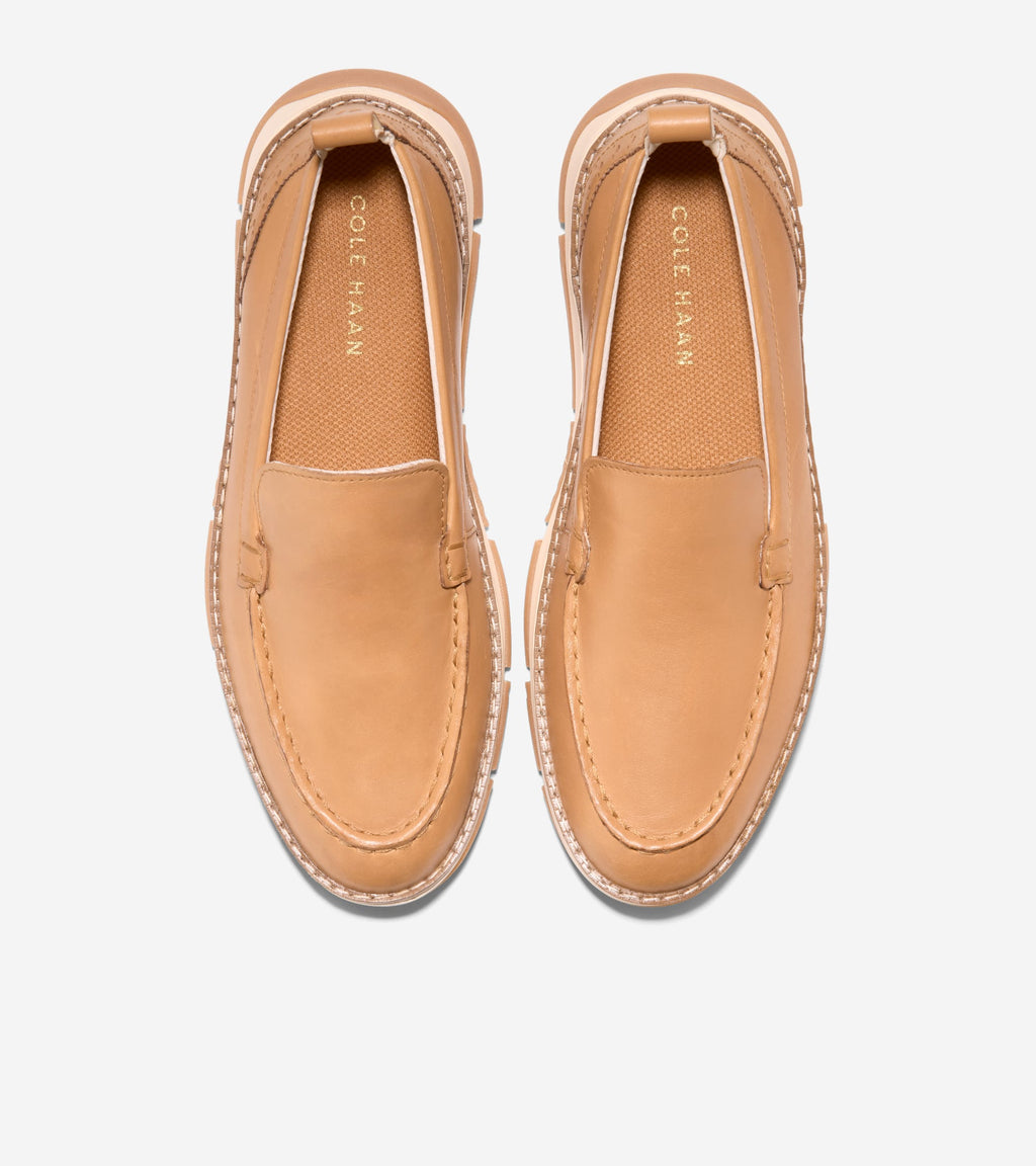 Women's ZERØGRAND Rella Venetian Loafers-Biscuit-Ivory
