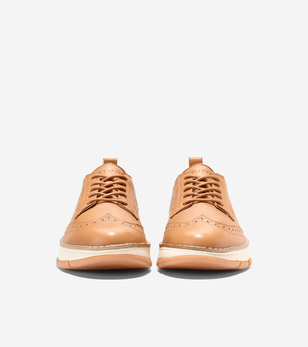 Women's ZERØGRAND Rella Wingtip Oxfords-Biscuit-Ivory