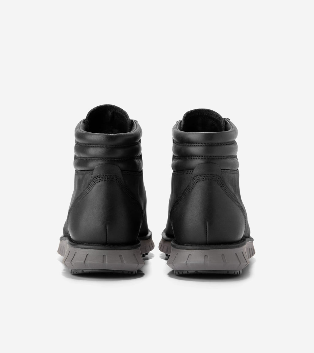Men's ZERØGRAND Remastered Waterproof Hiking Boots-Black-Pavement