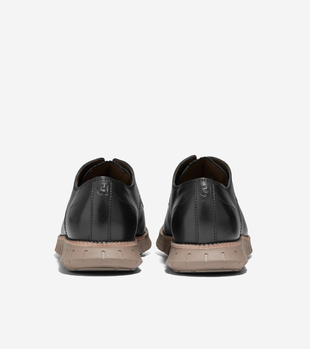 Men's ZERØGRAND Remastered Plain Toe Oxfords-Black-Irish Coffee