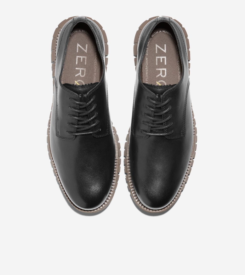 Men's ZERØGRAND Remastered Plain Toe Oxfords-Black-Irish Coffee