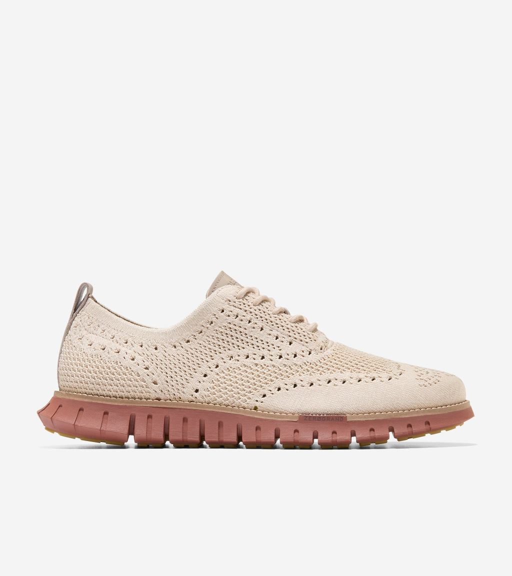 Men's ZERØGRAND Remastered Stitchlite™ Wingtip Oxfords-Oxford Tan-Angora-Dark Sequoia