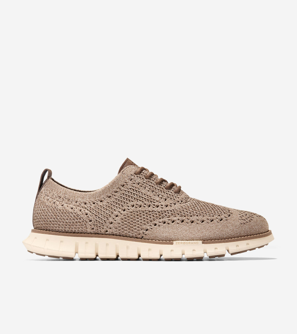 Men's ZERØGRAND Remastered Stitchlite™ Wingtip Oxfords-Light Whiskey-Natural-Ivory