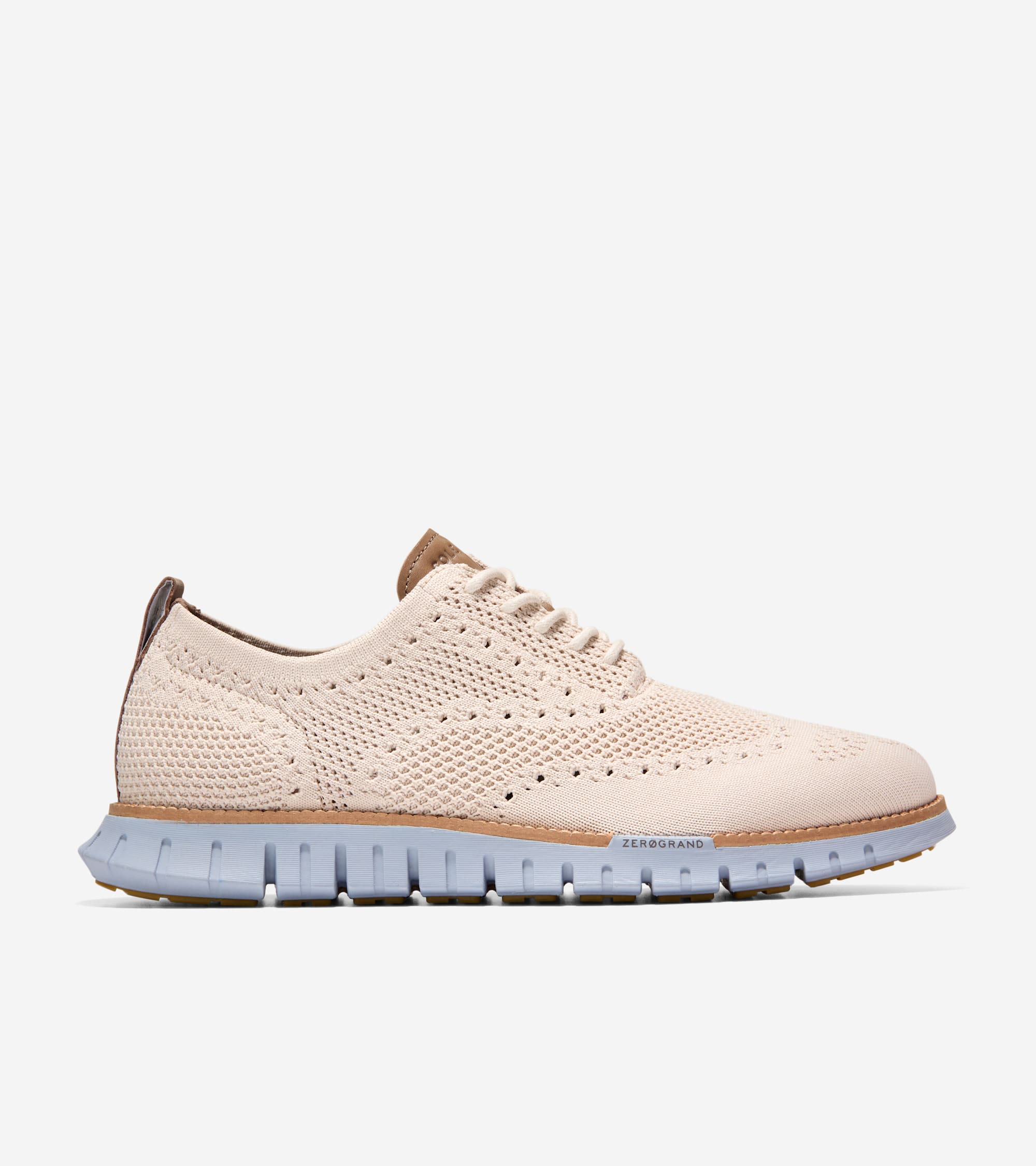 COLE HAAN ZEROGRAND STCHLTE OX 7.5 ベージュ Men's ZERØGRAND Remastered Stitchlite™ Wingtip Oxfords in Beige