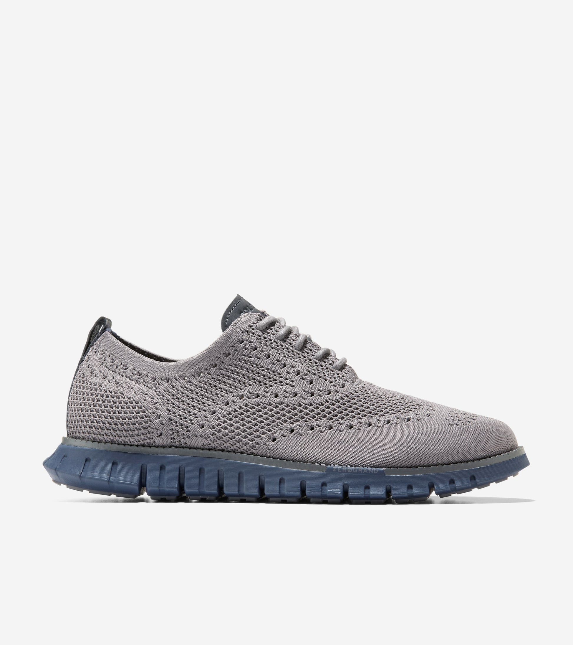 Men's ZERØGRAND Remastered Stitchlite™ Wingtip Oxfords-Steel Gray-Gray Pinstripe