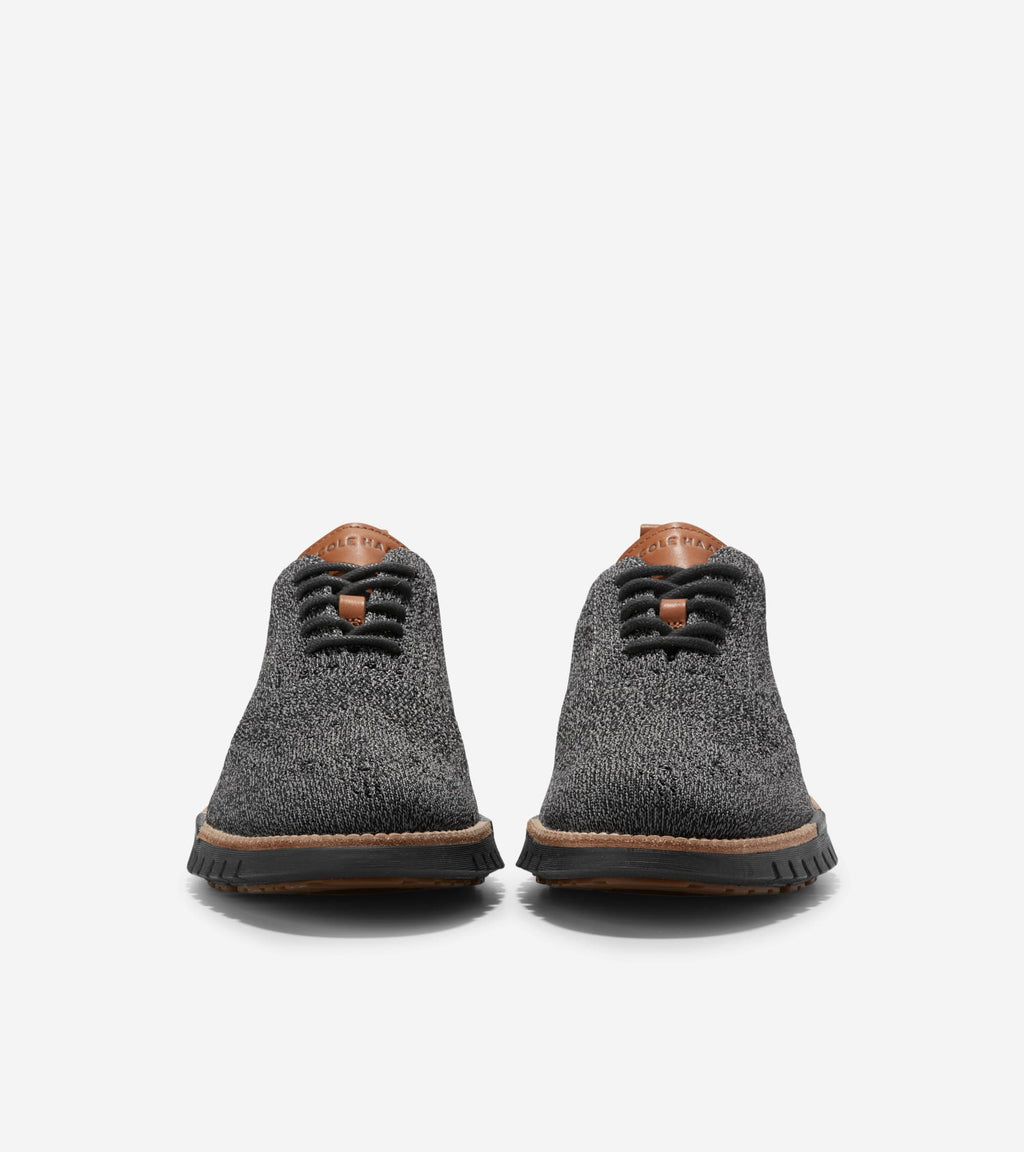 Men's ZERØGRAND Remastered Stitchlite™ Wingtip Oxfords-Magnet Gray Stitchlite™-Black