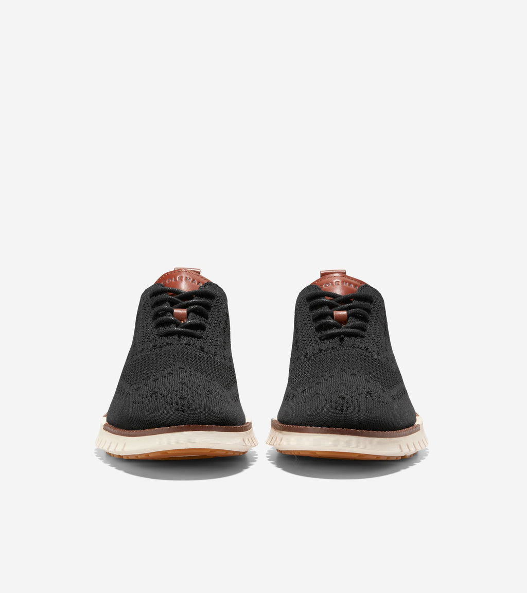 Men's ZERØGRAND Remastered Stitchlite™ Wingtip Oxfords-Black Stitchlite™-Ivory