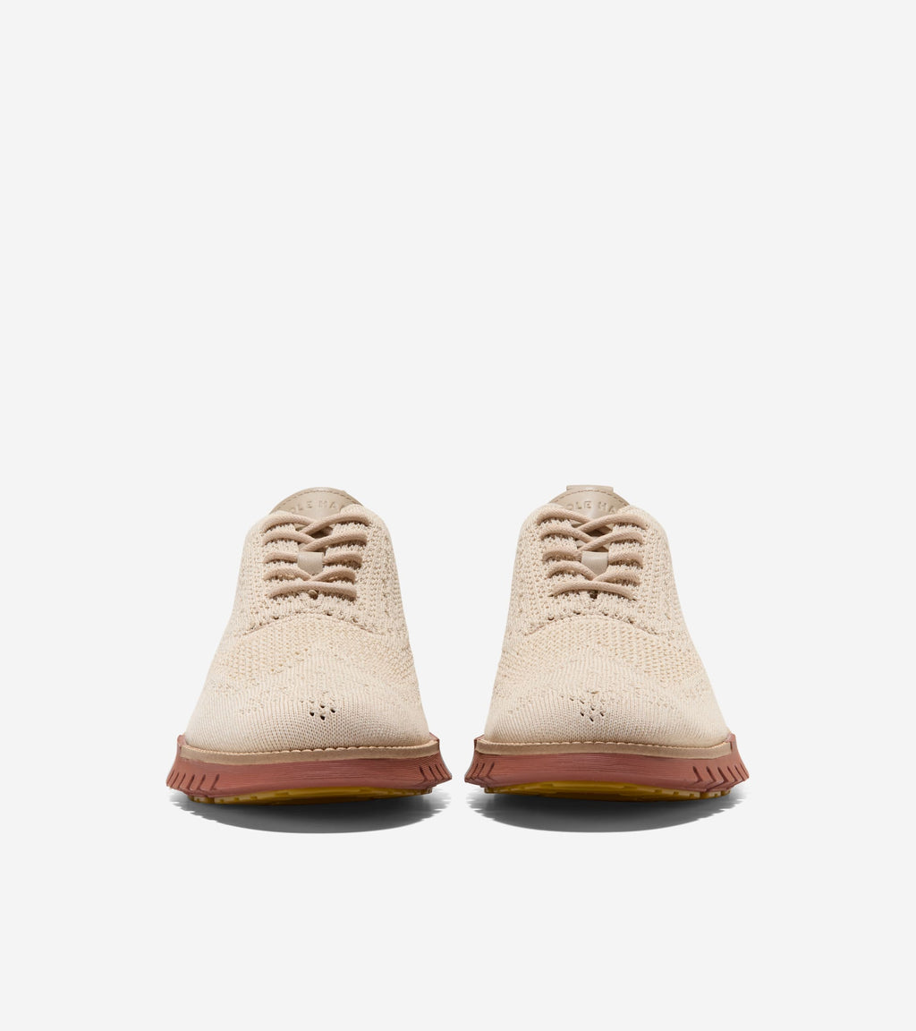 Men's ZERØGRAND Remastered Stitchlite™ Wingtip Oxfords-Oxford Tan-Angora-Dark Sequoia