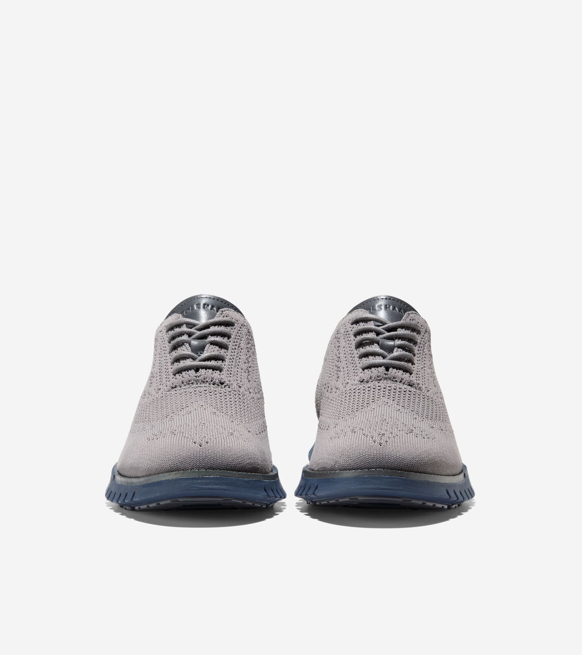 Men's ZERØGRAND Remastered Stitchlite™ Wingtip Oxfords-Steel Gray-Gray Pinstripe