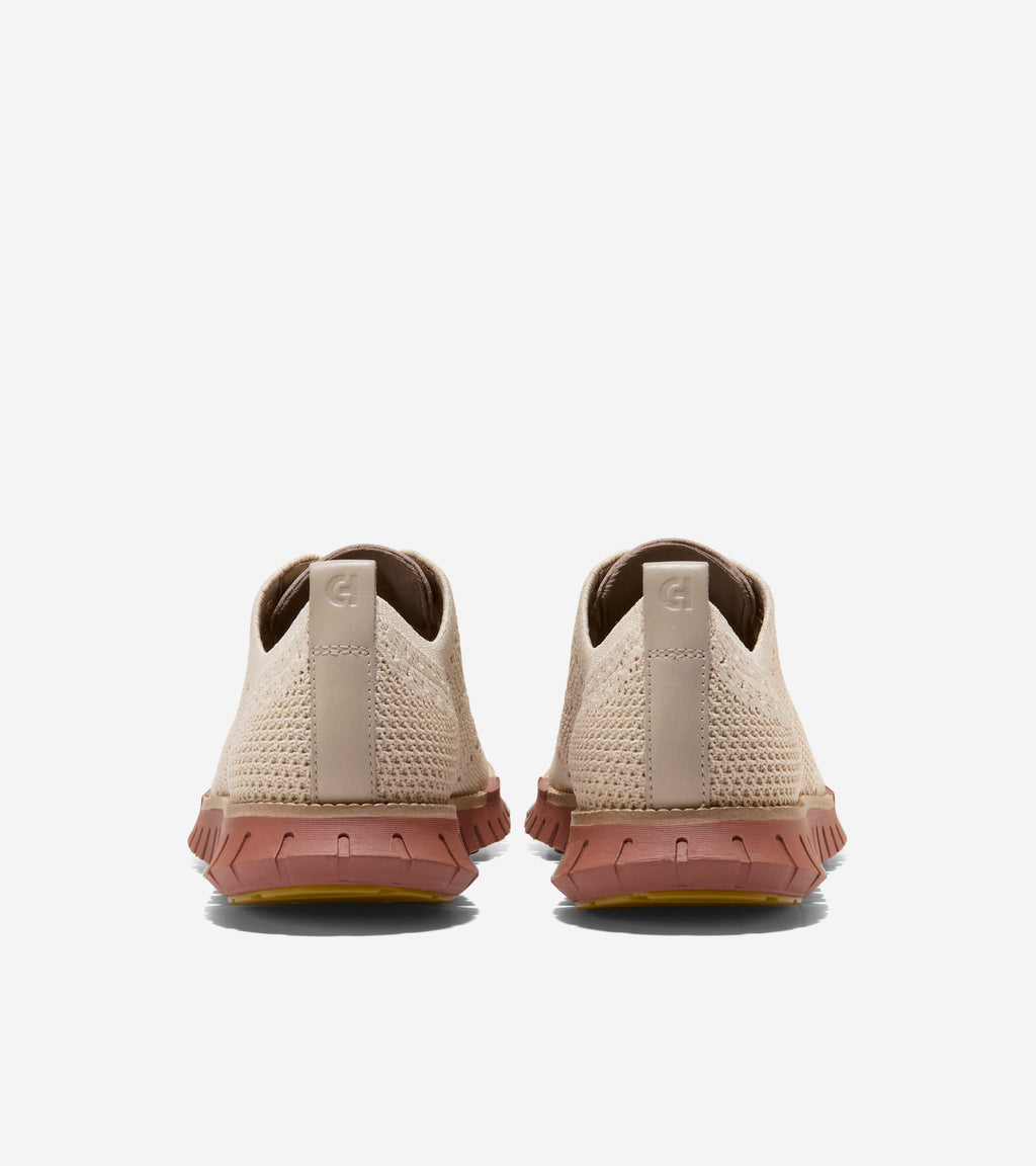 Men's ZERØGRAND Remastered Stitchlite™ Wingtip Oxfords-Oxford Tan-Angora-Dark Sequoia