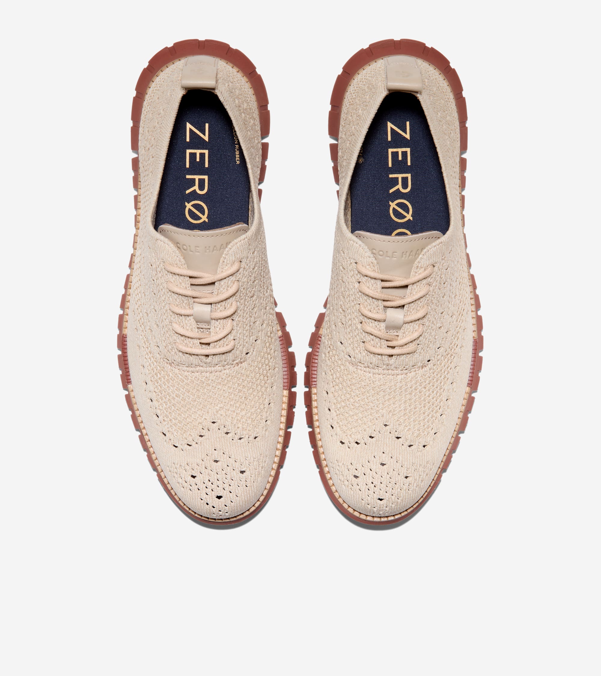Men's ZERØGRAND Remastered Stitchlite™ Wingtip Oxfords in Beige