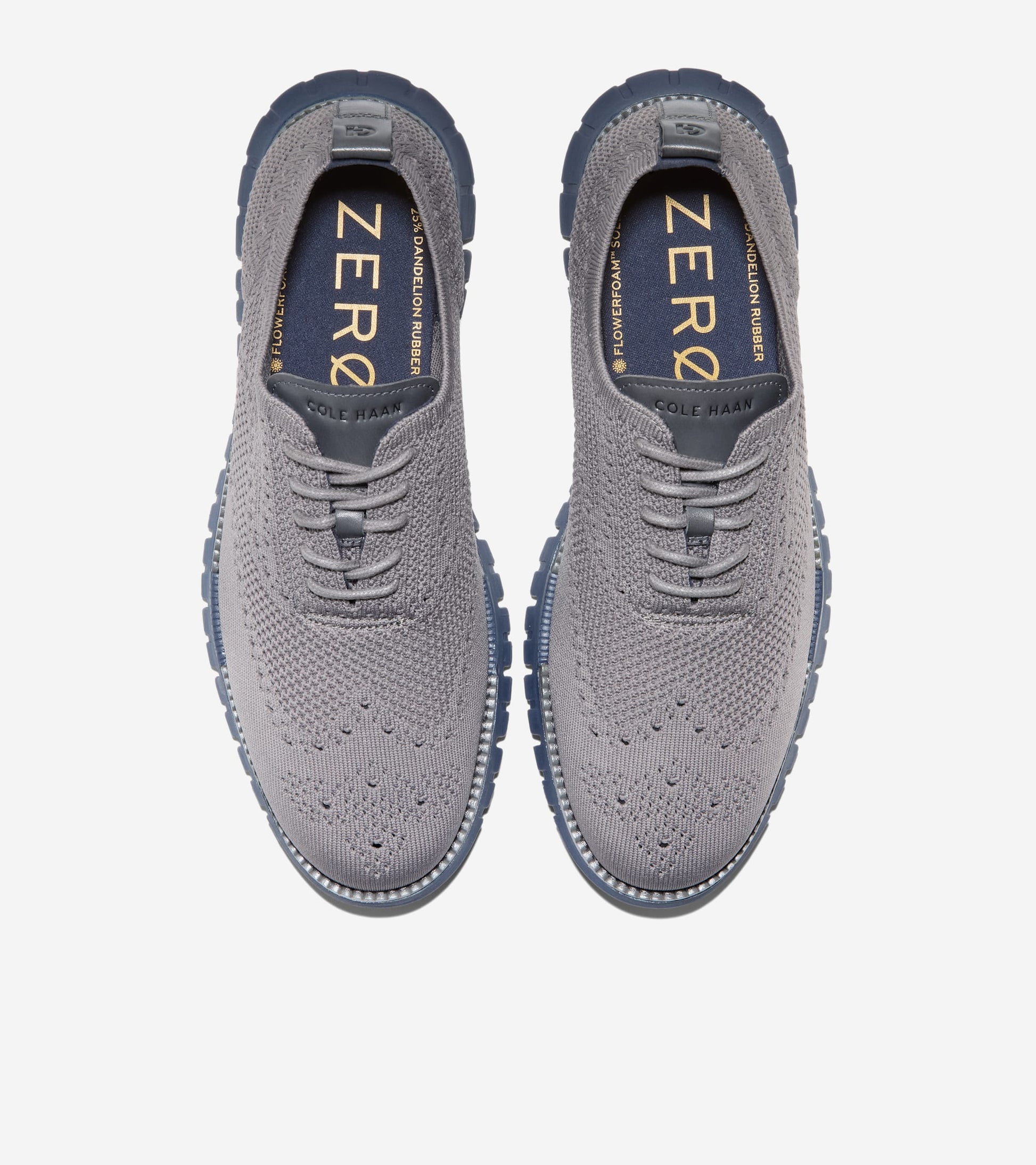 Men's ZERØGRAND Remastered Stitchlite™ Wingtip Oxfords-Steel Gray-Gray Pinstripe