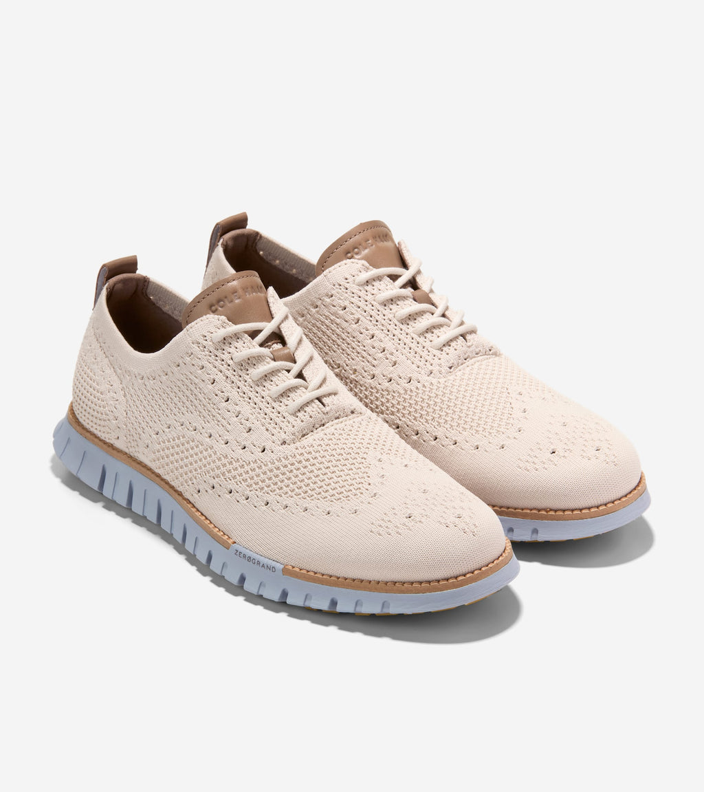 Men's ZERØGRAND Remastered Stitchlite™ Wingtip Oxfords-Pumice Stone-Natural