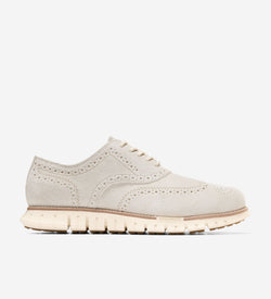 Men's ZERØGRAND Remastered Wingtip Oxfords-Angora-Natural-Ivory
