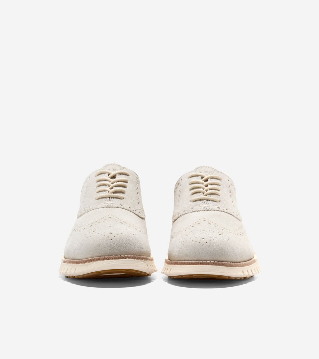 Men's ZERØGRAND Remastered Wingtip Oxfords-Angora-Natural-Ivory