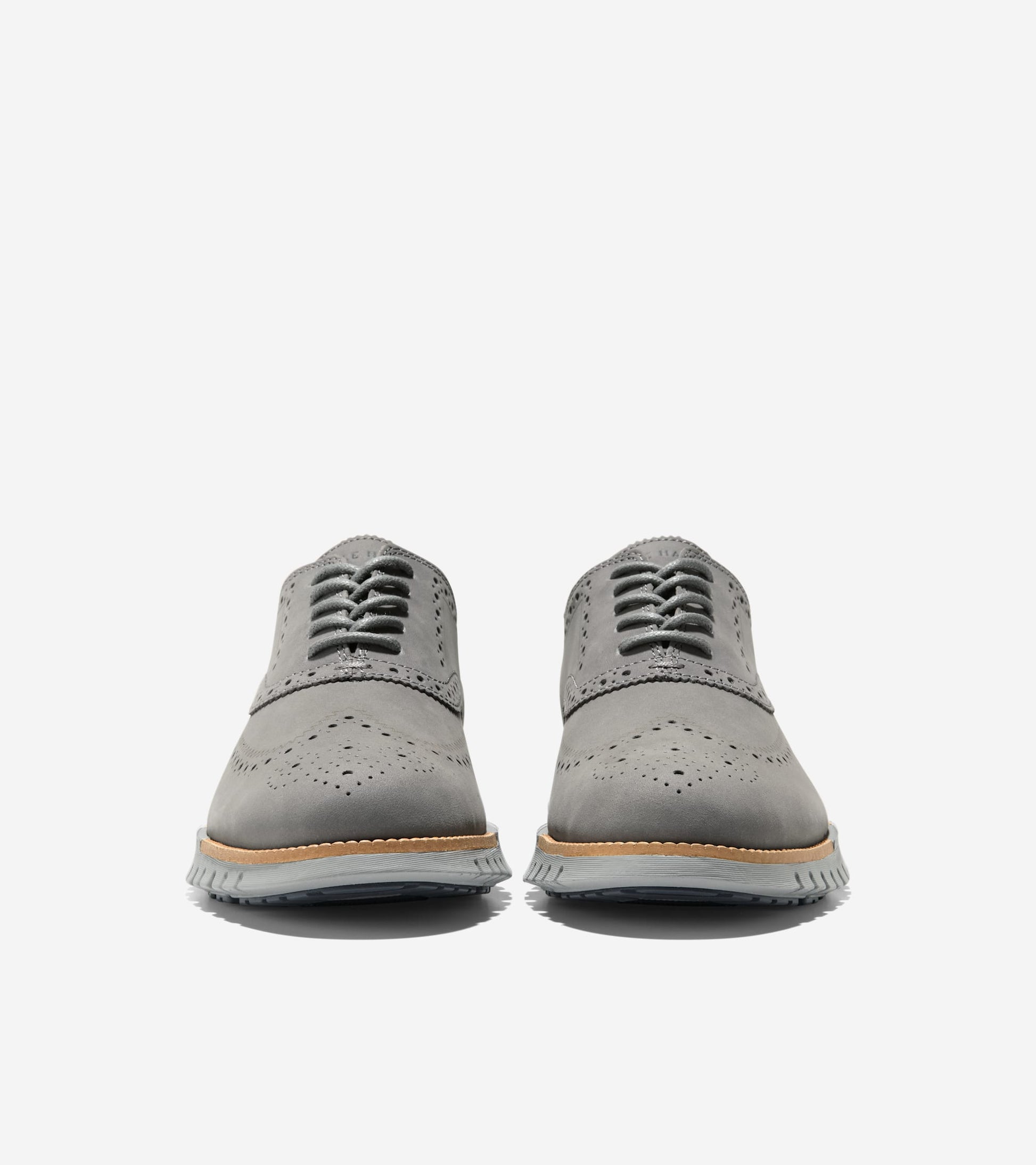 Men's ZERØGRAND Remastered Wingtip Oxfords-Steel Gray-Navy Blazer