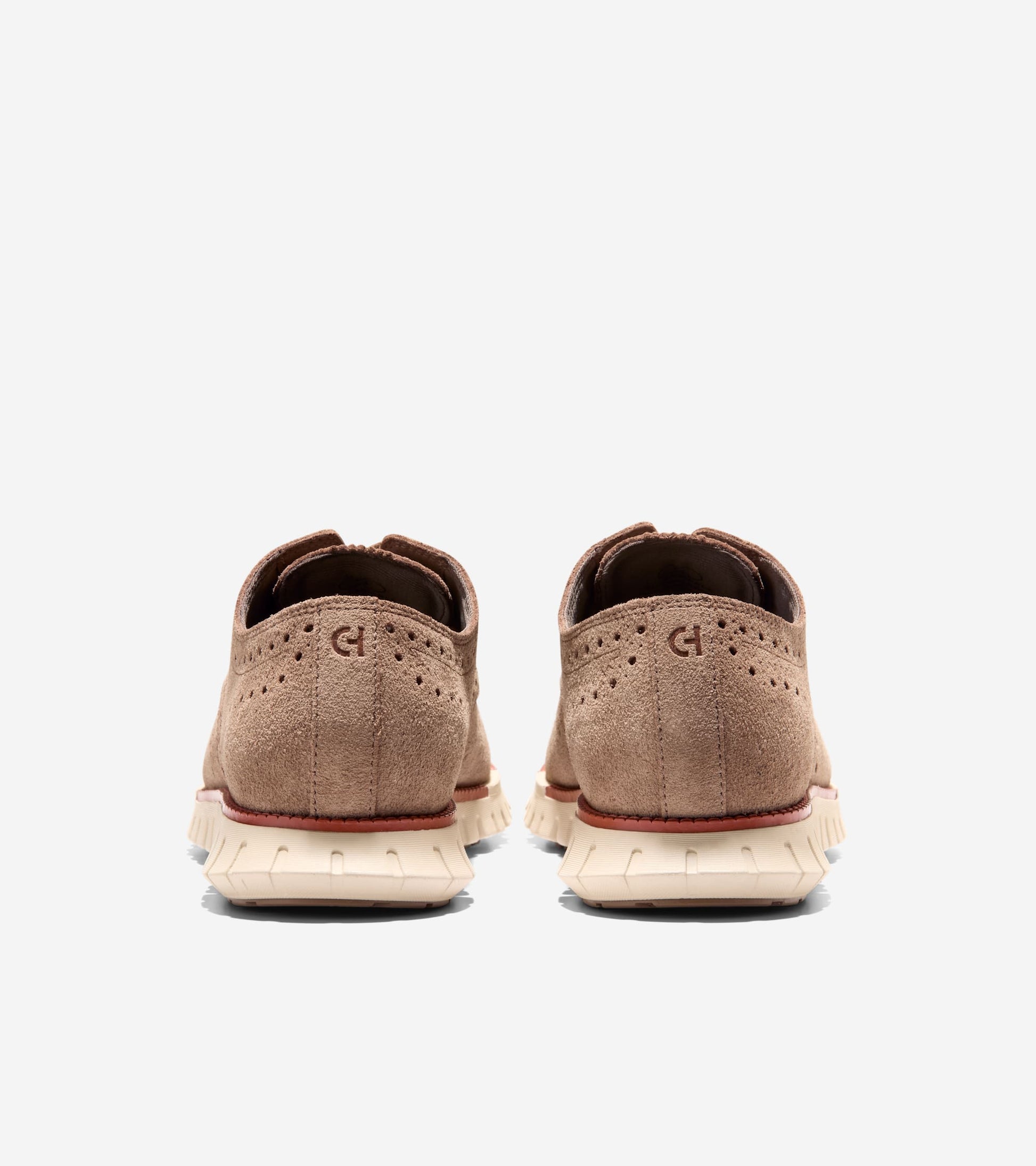 Men's ZERØGRAND Remastered Wingtip Oxfords-Light Whiskey-Redwood-Angora