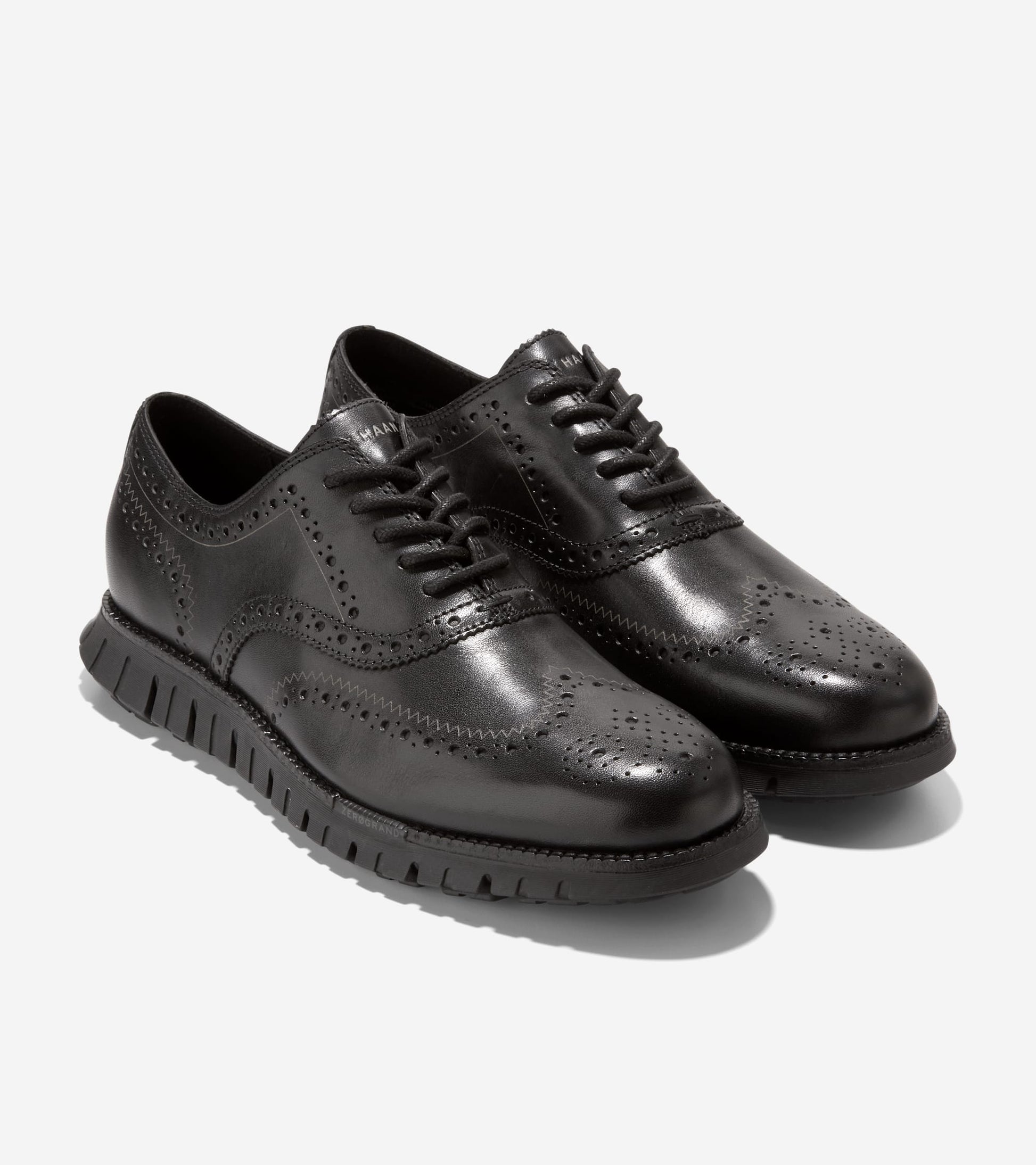 cole haan men's dress shoes black Cole Haan Miles Leather Wingtip Oxford - Black / Men'sCasual