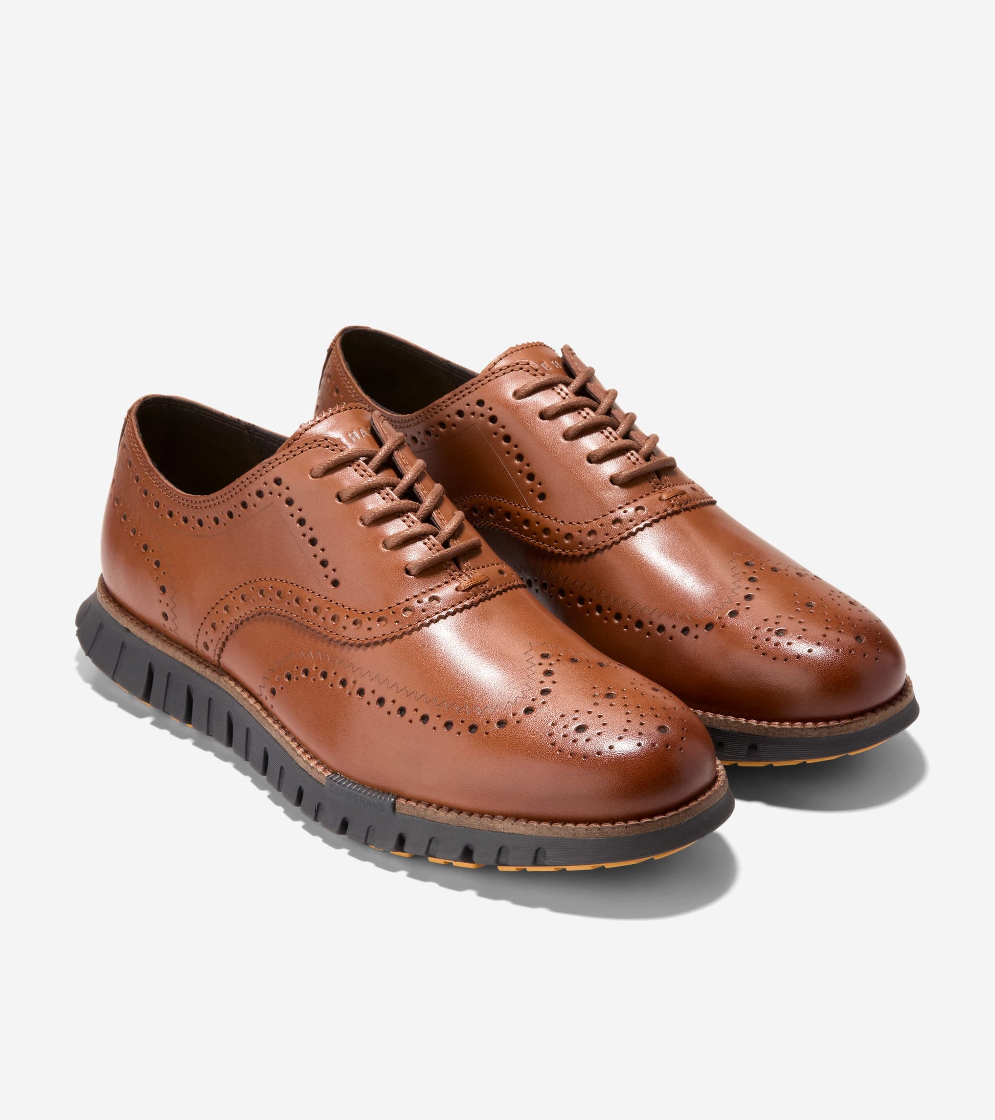 cole haan dress shoe Men's ZERGRAND Remastered Plain Toe Oxford Shoes - Brown Durable rubber sole for grip and traction. Cole Haan Chester Oxford -