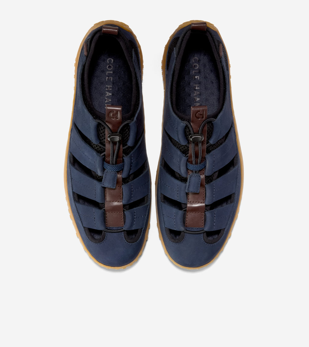 Men's ZERØGRAND Tidetrek Fisherman Sandals-Navy-Gum