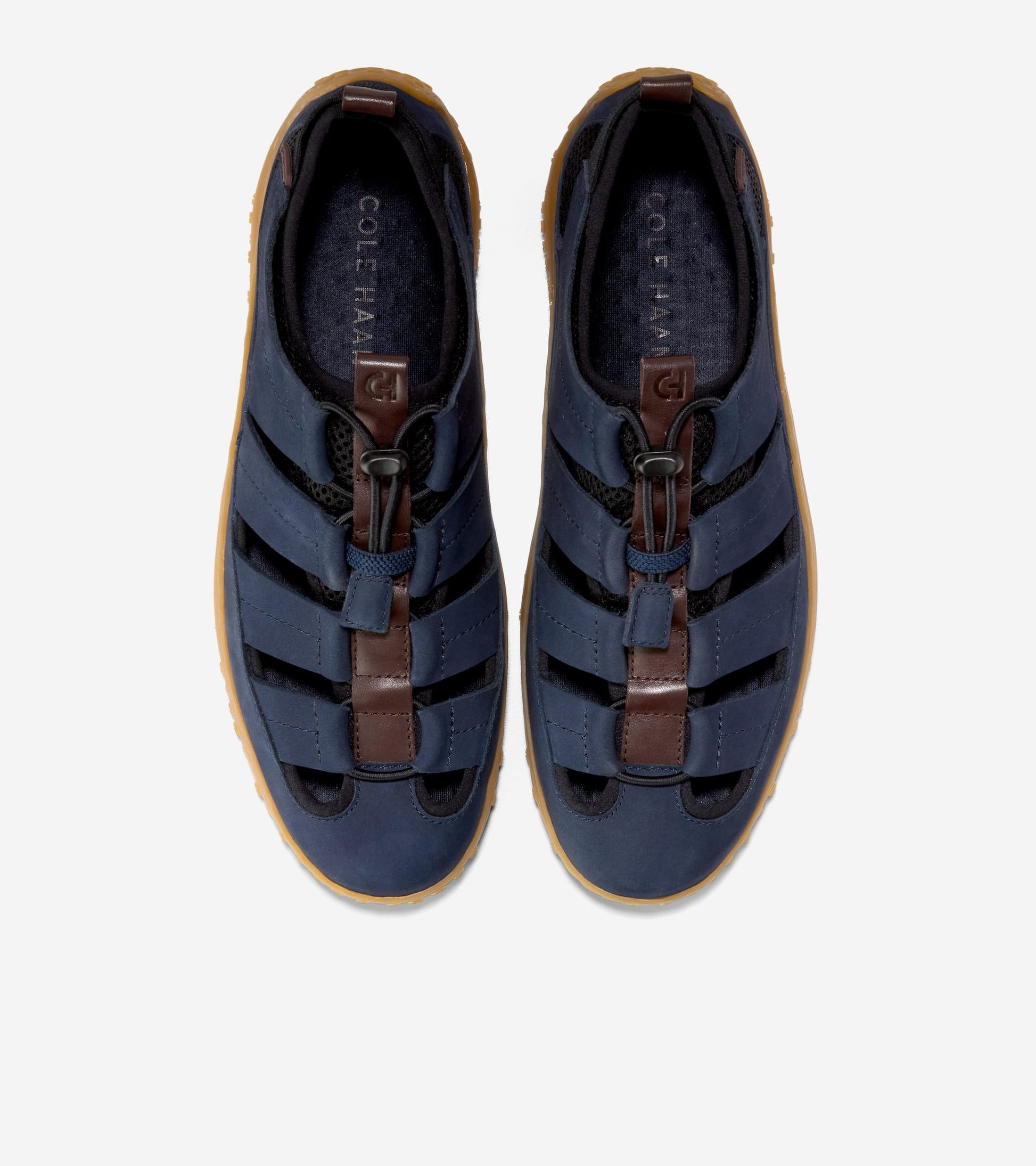 Men's ZERØGRAND Tidetrek Fisherman Sandals-Navy-Gum