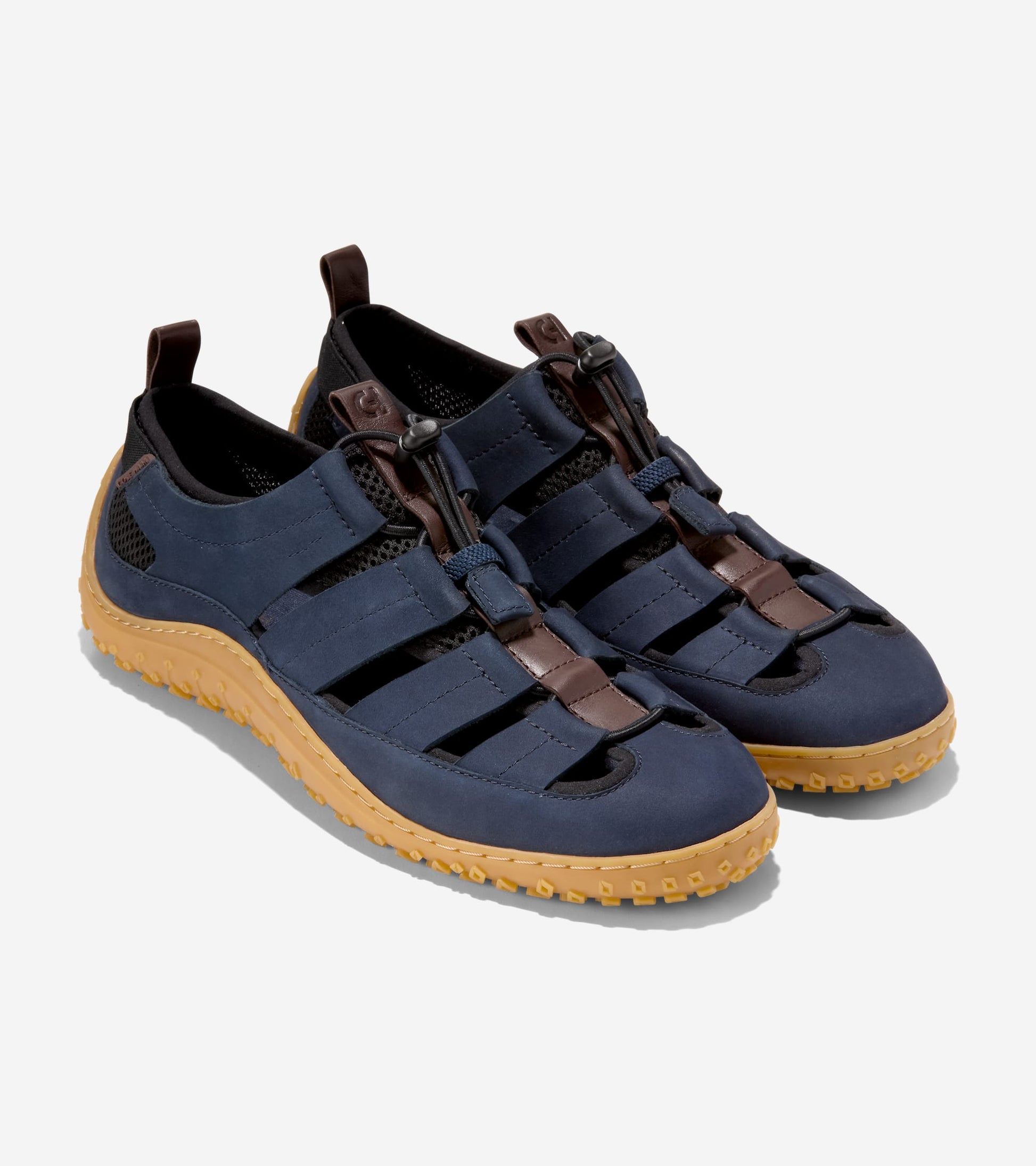 Men's ZERØGRAND Tidetrek Fisherman Sandals-Navy-Gum