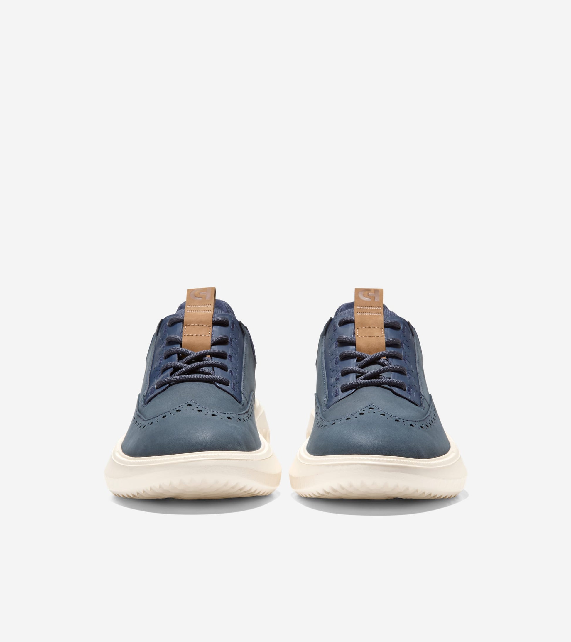 Men's ZERØGRAND WFA 2.0 Wingtip Oxfords-Navy Blazer-Golden Honey-Ivory
