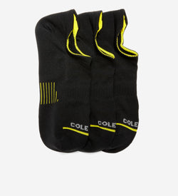 Men's ZERØGRAND 3-Pair Liner Socks-Black