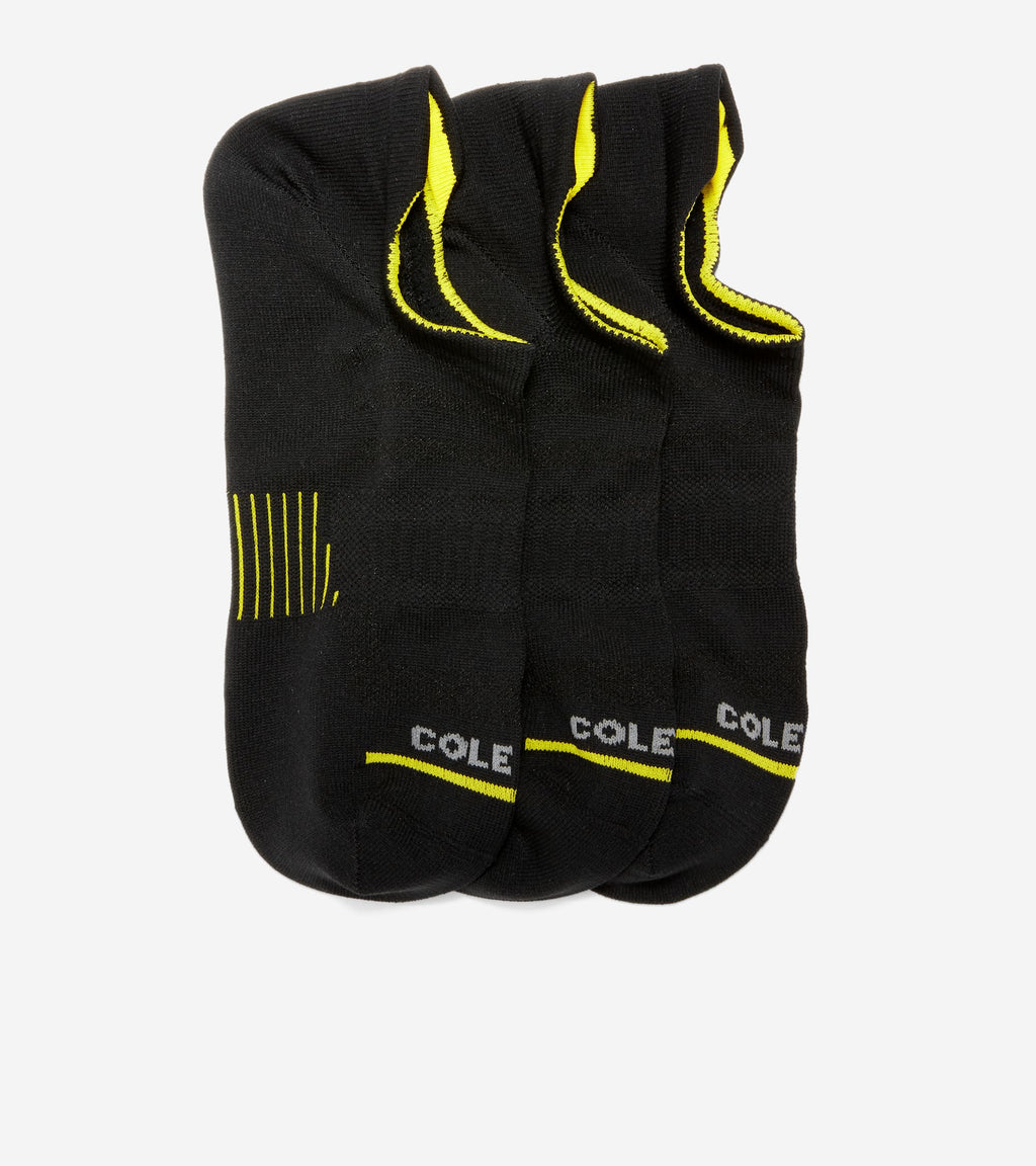 Men's ZERØGRAND 3-Pair Liner Socks-Black