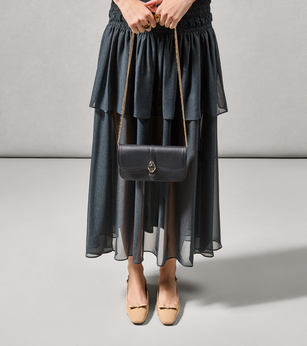 Women's Alexandria Wallet On A Chain-Black