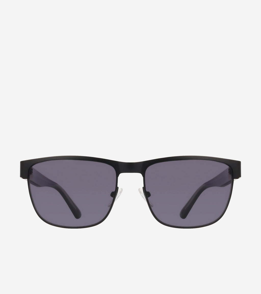 Men's Vintage Camo Modified Rectangle Sunglasses-Black