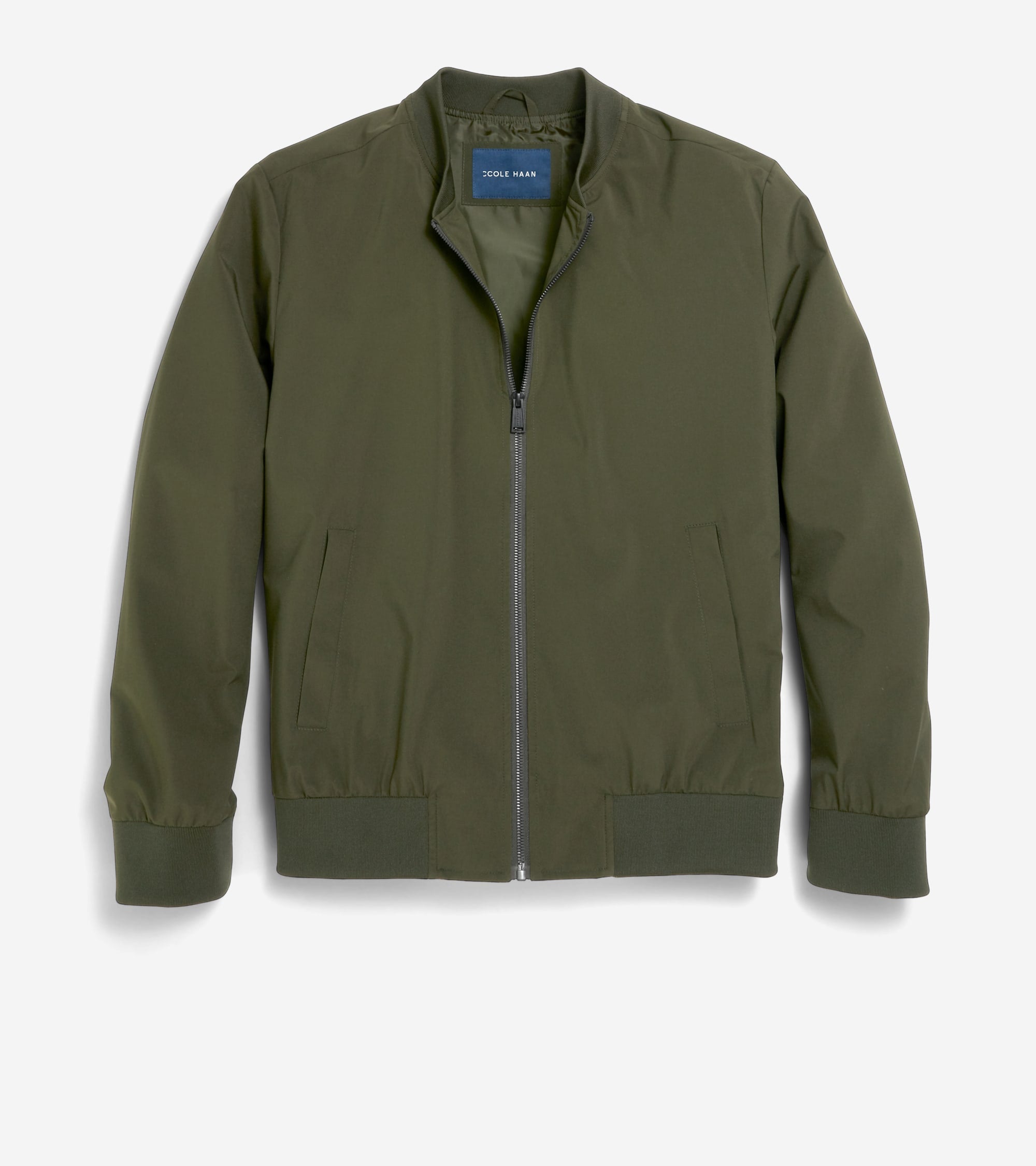 Men's Nylon Bomber Jacket in Green | Cole Haan