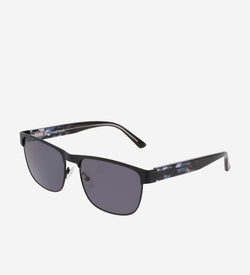 Men's Vintage Camo Modified Rectangle Sunglasses-Black