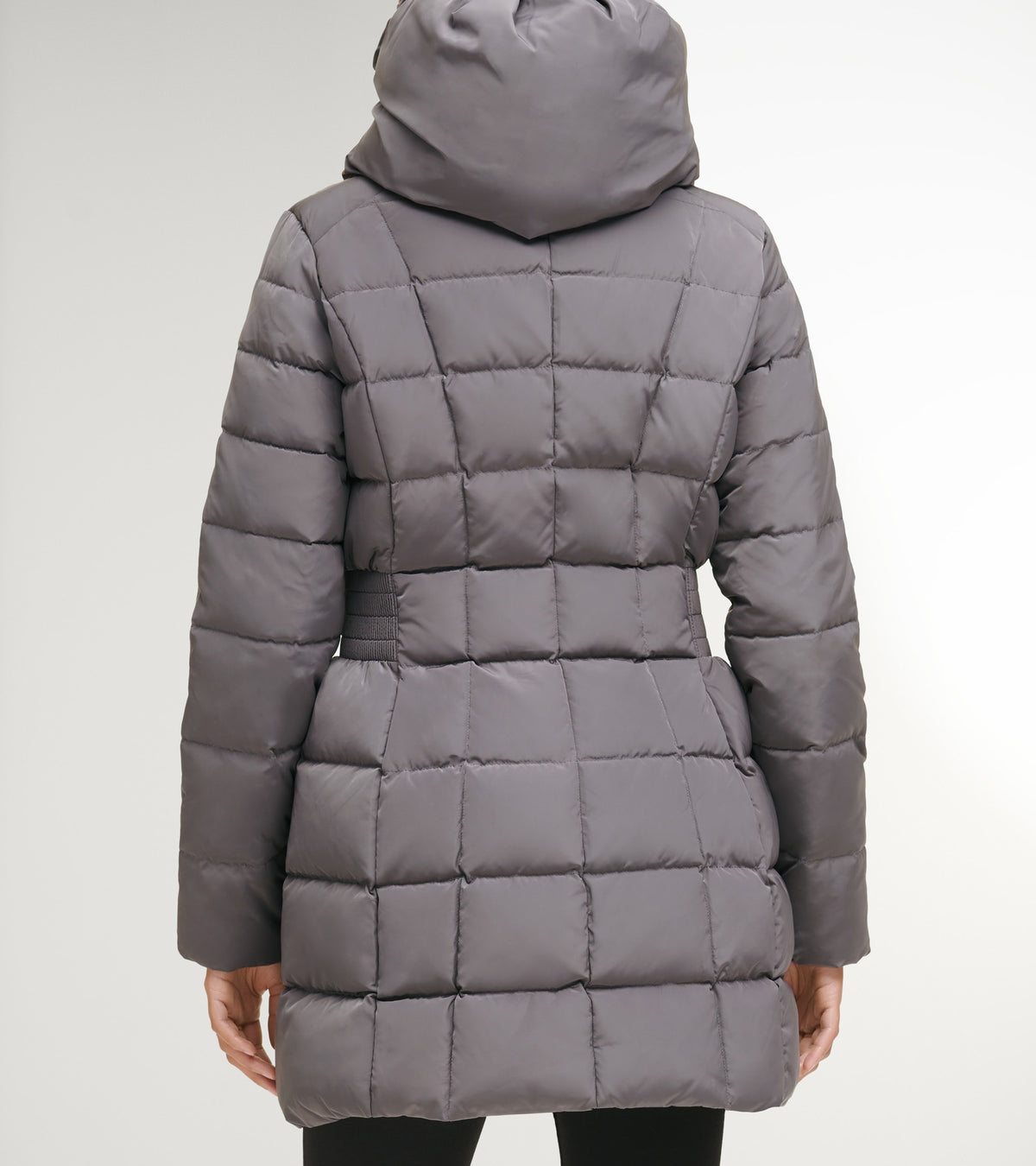 Women's 32" Signature Hooded Taffeta Down Coat-Carbon