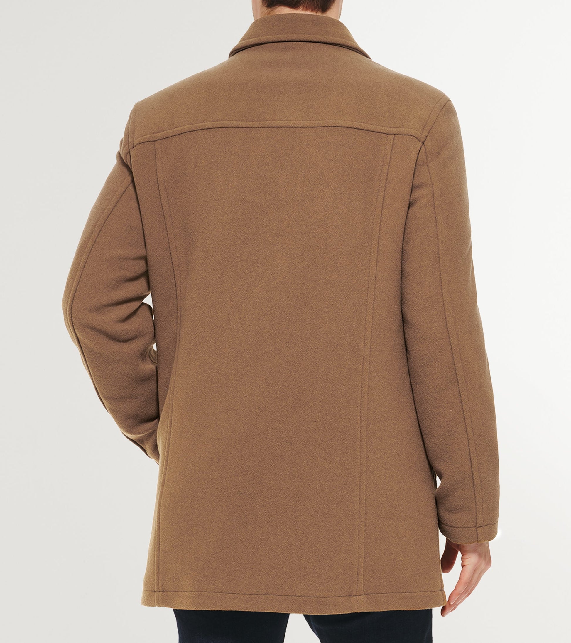 Men's Wool-Blend Car Coat-Camel