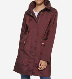 Women's Signature Packable Hooded Rain Jacket-Eggplant
