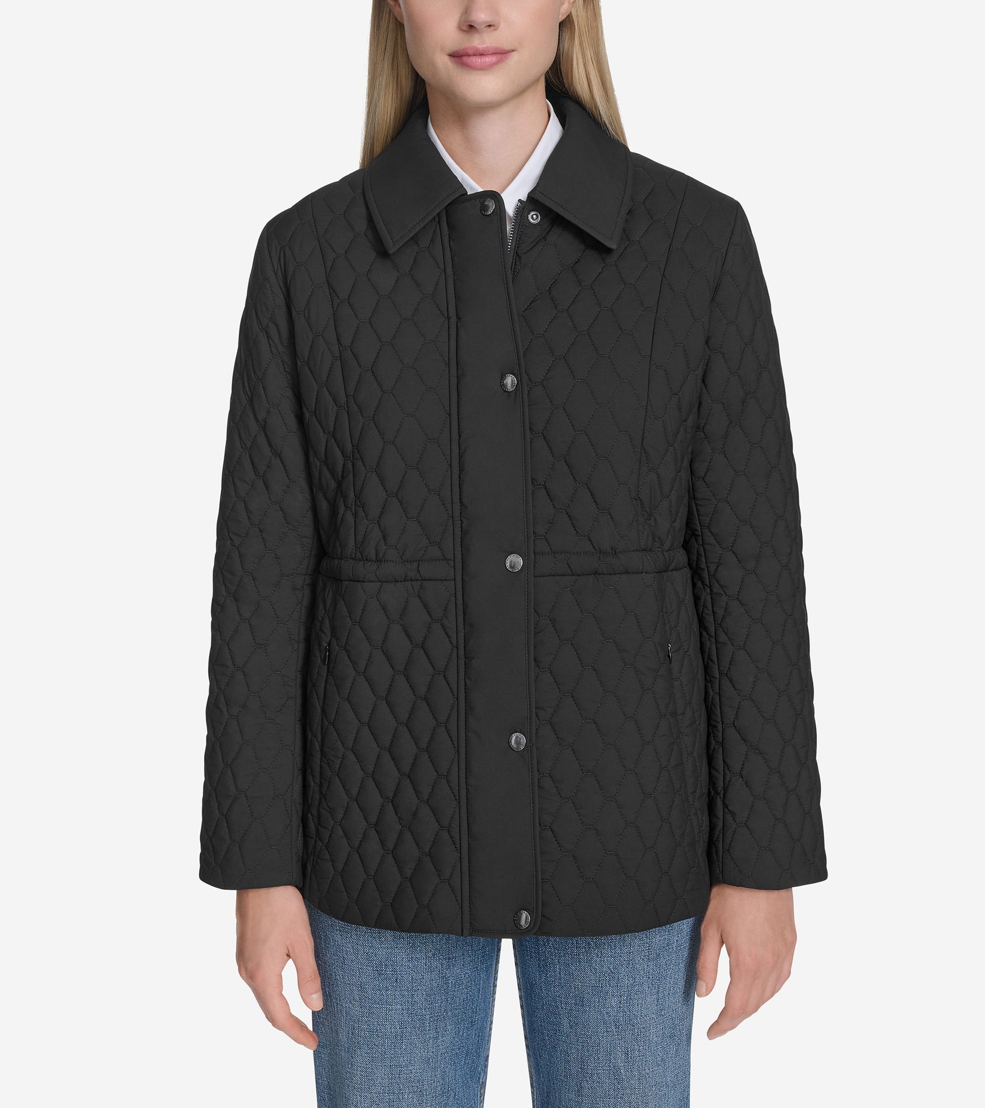 Women's Quilted Jacket-Black