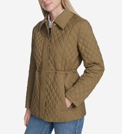 Women's Quilted Jacket-Olive