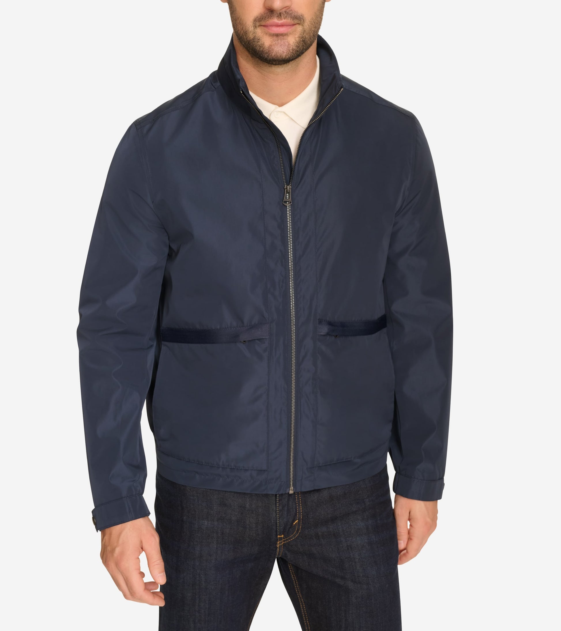 Men's Packable Windbreaker-Navy