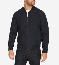 Men's Nylon Bomber Jacket-Ink