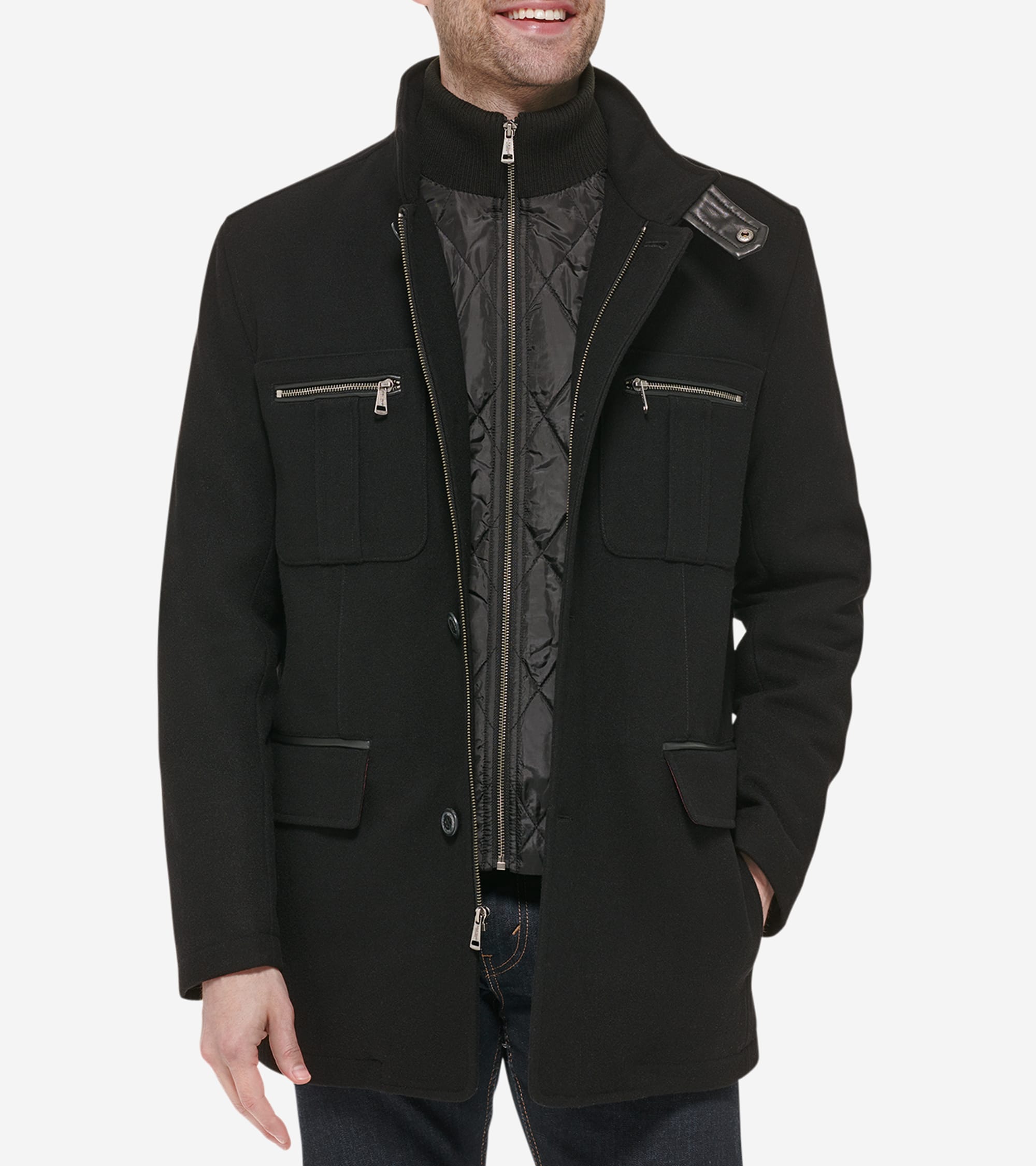 Men's Car Coat in Black | Cole Haan