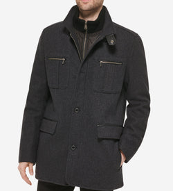 Men's Car Coat-Charcoal