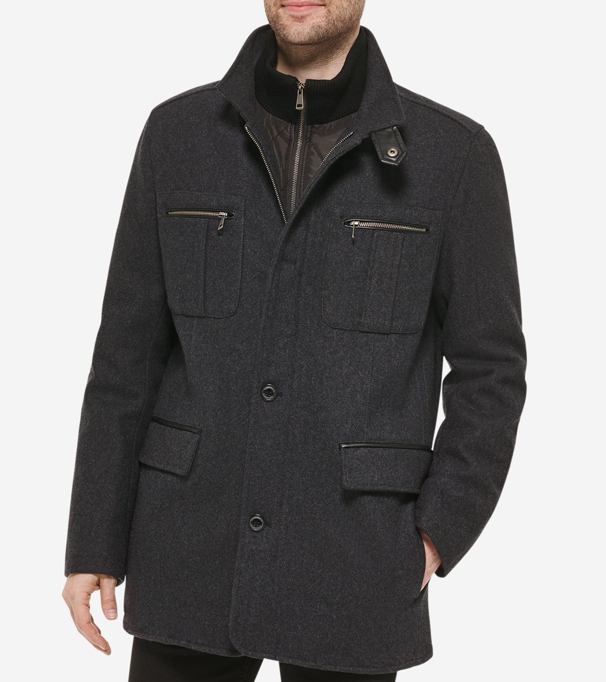 Men's Car Coat-Charcoal
