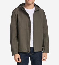 Men's Packable Running Rain Jacket-Olive