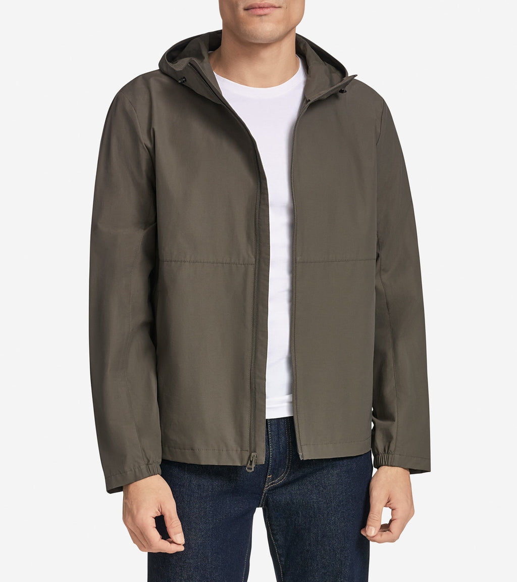 Men's Packable Running Rain Jacket-Olive