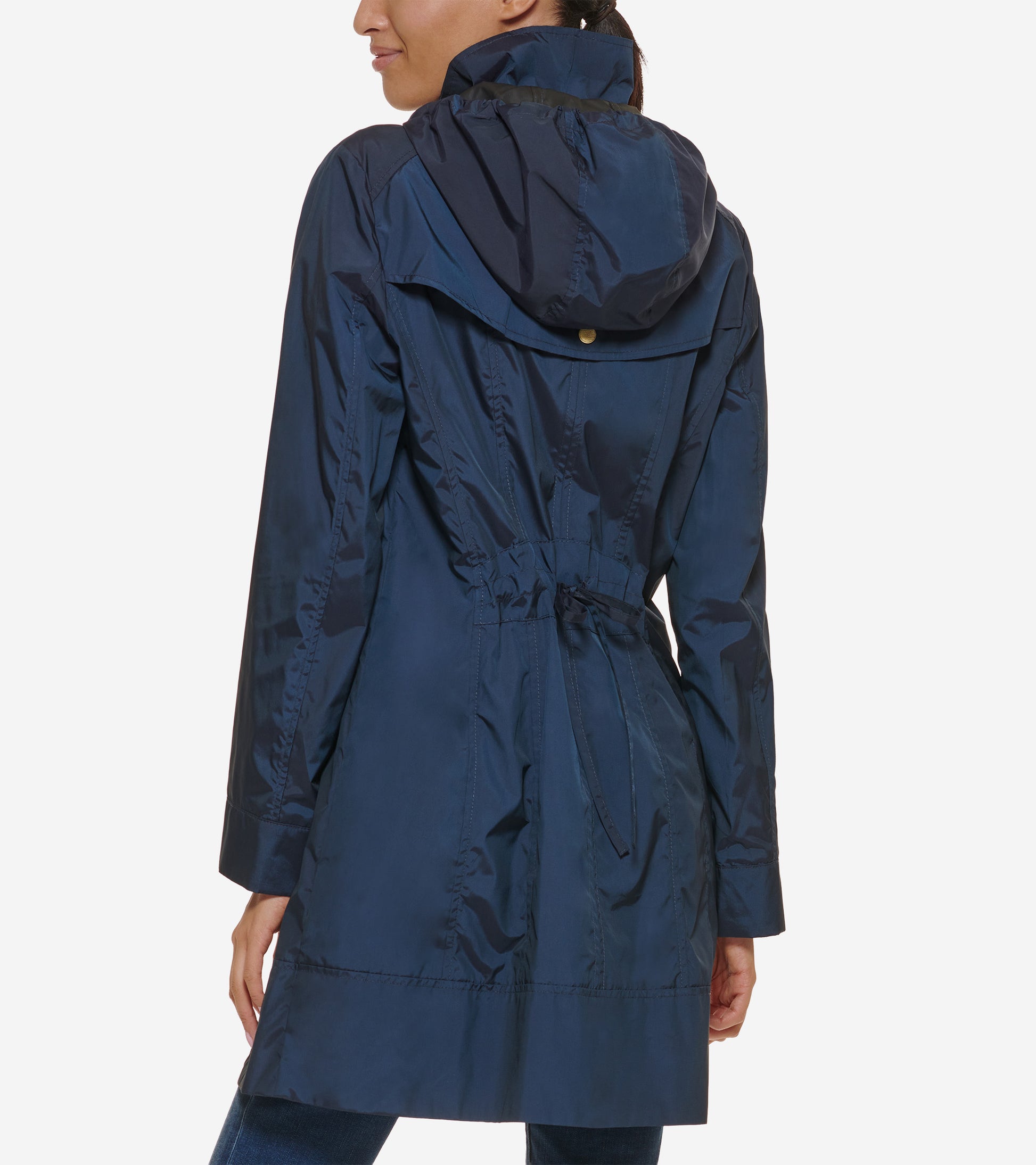 Women's Signature Packable Hooded Rain Jacket-Indigo